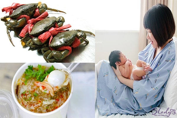 Mẹ sau khi sinh ăn cua được không? Cua đồng hay cua biển?
