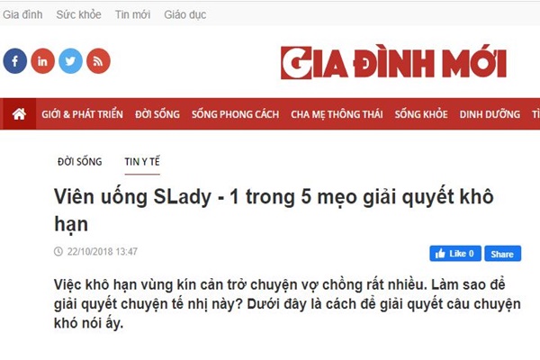 Giadinhmoi.vn chia sẻ bí quyết giải quyết "khô hạn" nhờ viên uống SLady